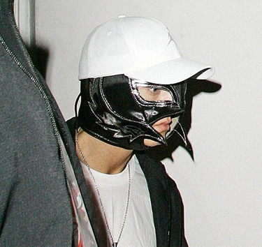 Eminem wearing a Rey Mysterio Mask 2