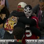 Penta El Zero Miedo Gifts George Kittle With San Francisco 49ers Lucha Mask