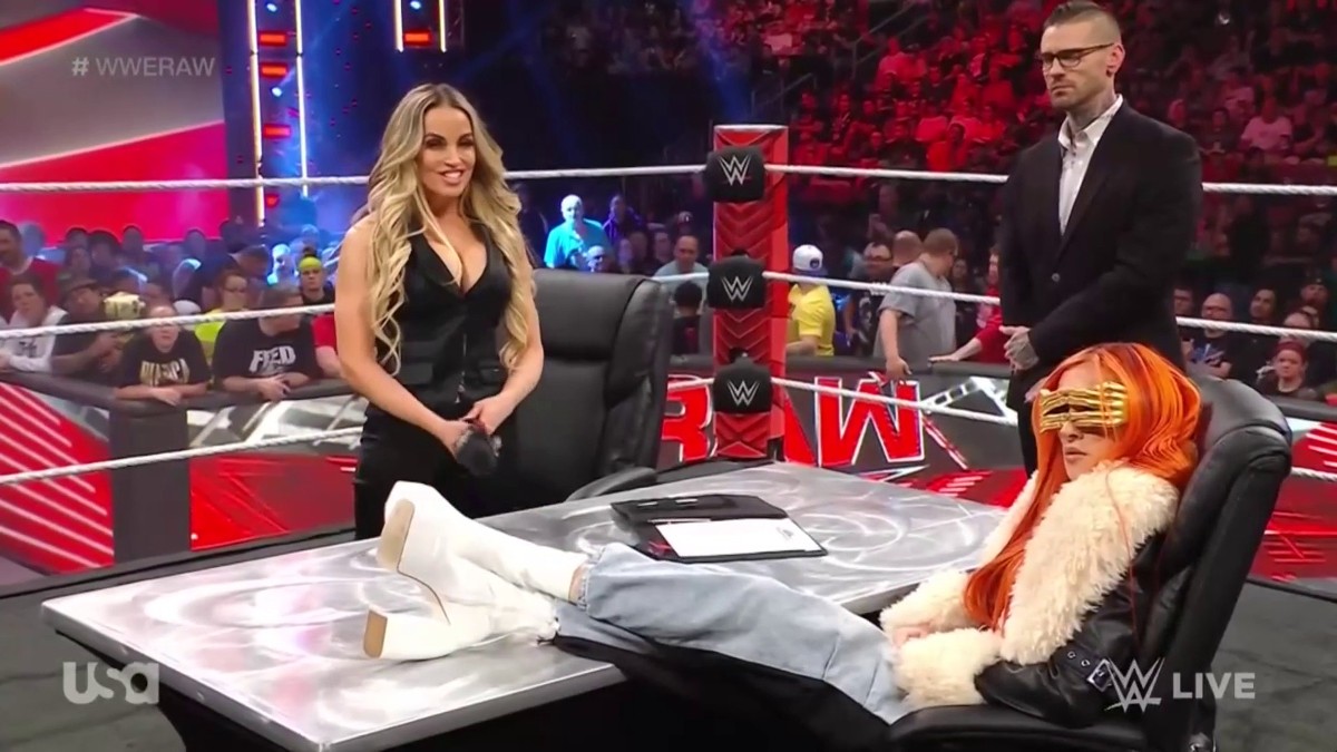 Trish Stratus reposts picture of her and Becky Lynch trending on