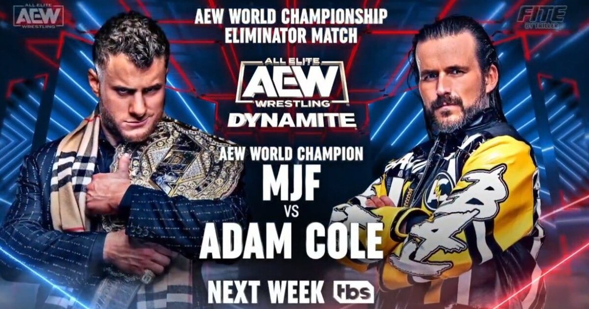 MJF vs. Adam Cole, More Set For 6/14 AEW Dynamite