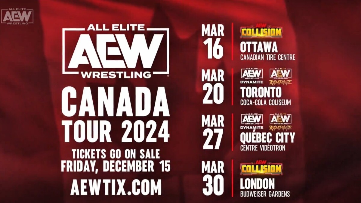 AEW Announces Canada Tour 2024 Wrestlezone