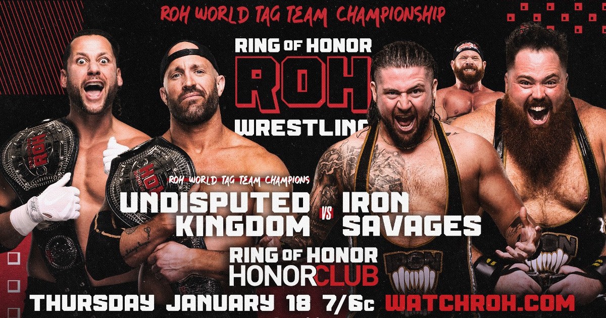 ROH Tag Title Match And More Set For 1/18 ROH On HonorClub