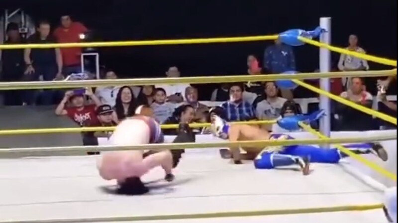 Wrestler Knocks Himself Out