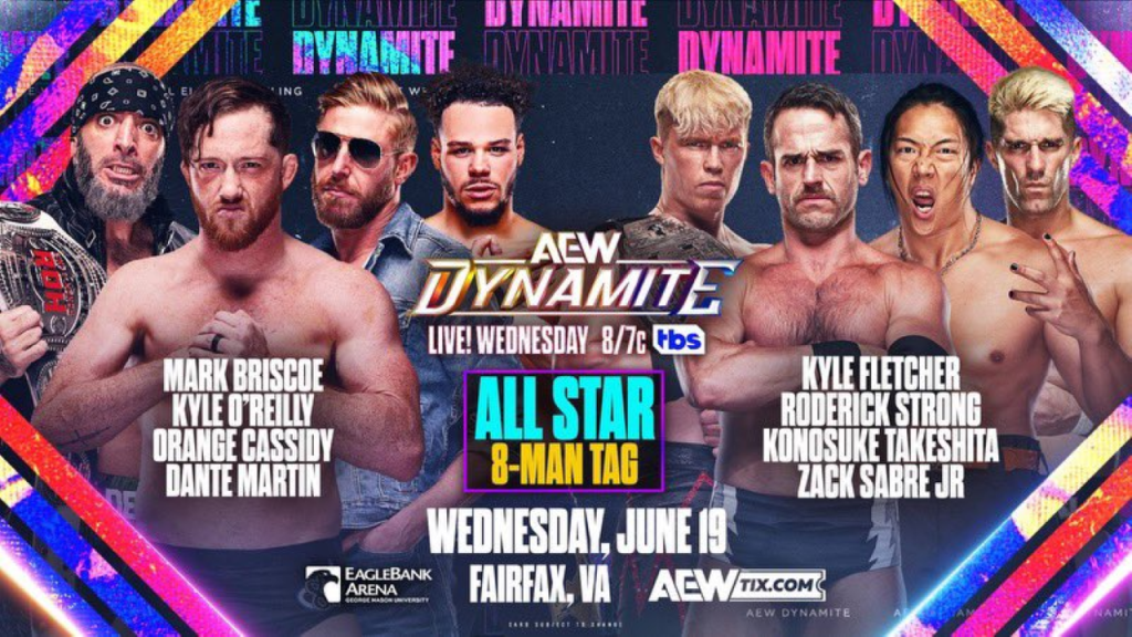 All Star 8-Man Tag Team Match Set For 6/19 AEW Dynamite, Updated Card