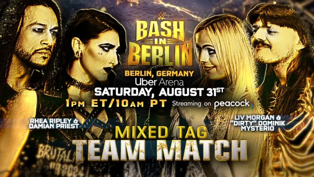 WWE Bash In Berlin Rhea Ripley Damian Priest Liv Morgan Dominik Mysterio