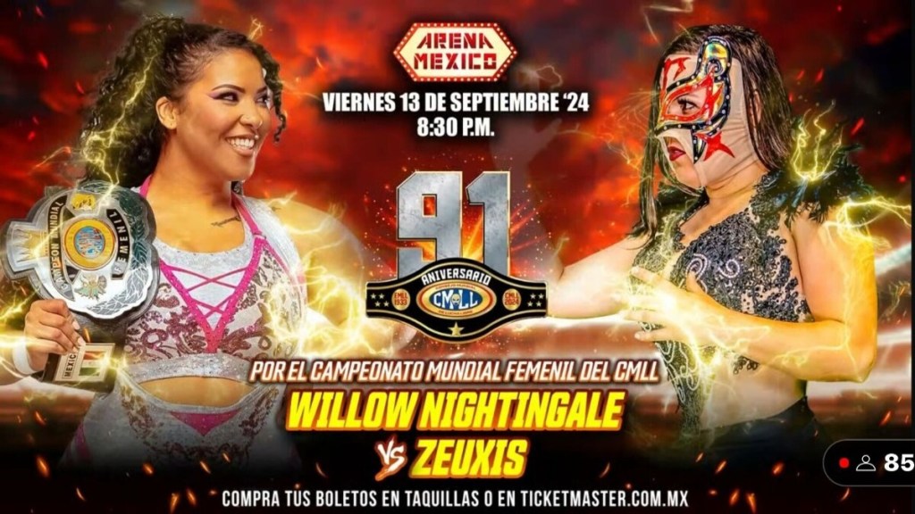 Willow Nightingale To Defend CMLL World Women’s Title At CMLL 91st Anniversary Show