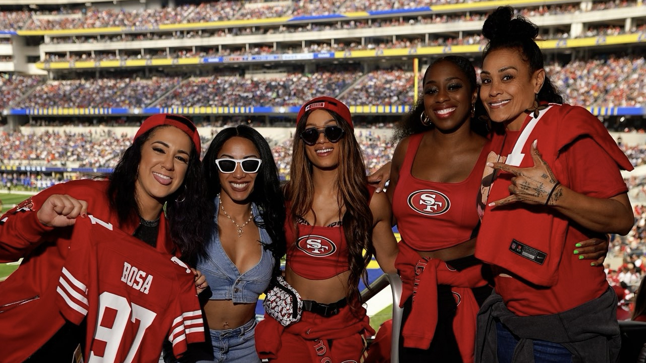 Team BAD Reunites With Bayley And Leila Grey At San Francisco 49ers ...