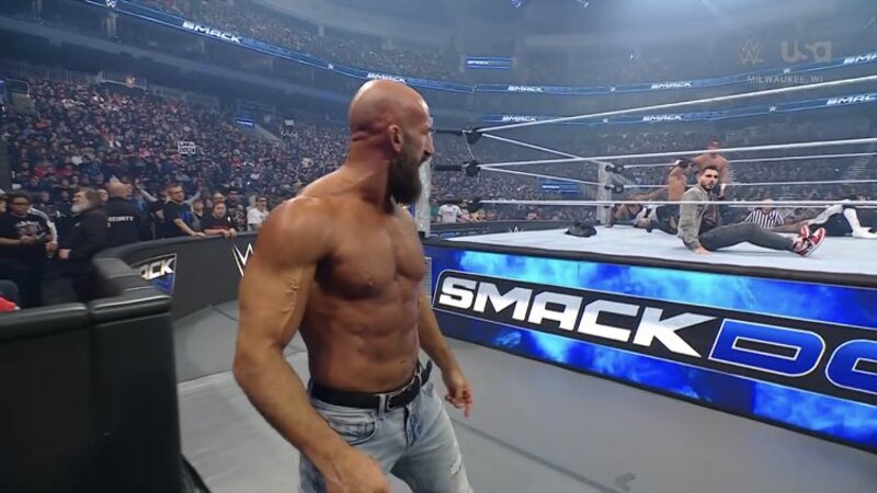 Tommaso Ciampa Interferes In Tag Title Match, Shoves Johnny Gargano On WWE SmackDown