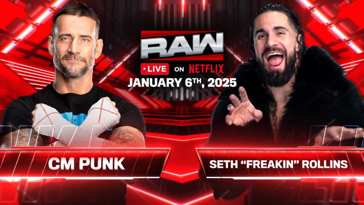 CM Punk vs. Seth Rollins Set For WWE RAW On Netflix Premiere