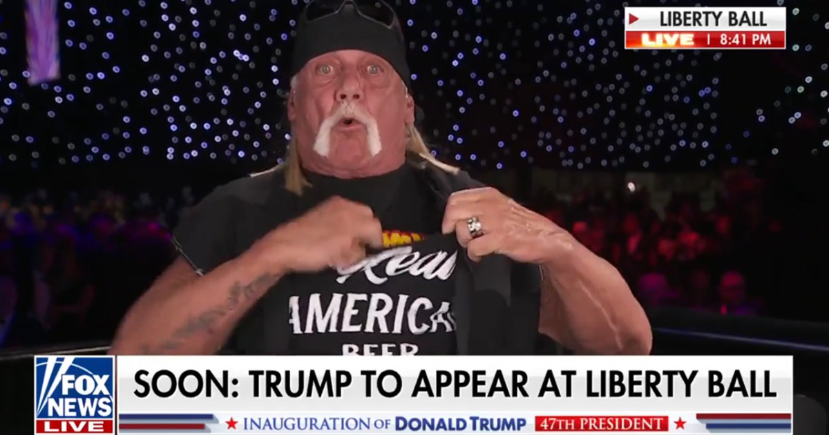 Hulk Hogan Rips His Clothes Off In Celebration Of Lower Gas Prices At Donald Trump’s Liberty Ball