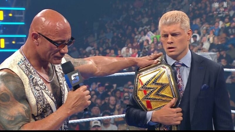 The Rock Cody Rhodes WWE SmackDown