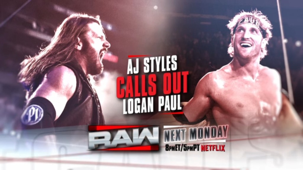 AJ Styles Logan Paul WWE RAW